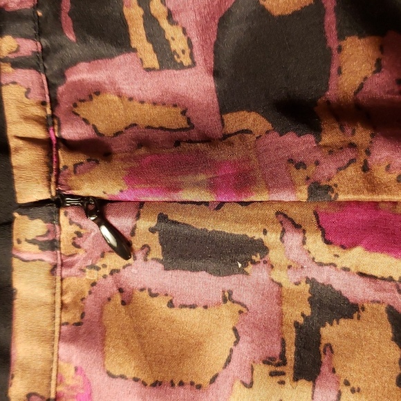 ALFANI SILK PRINT PLEATED SKIRT - Picture 6 of 7